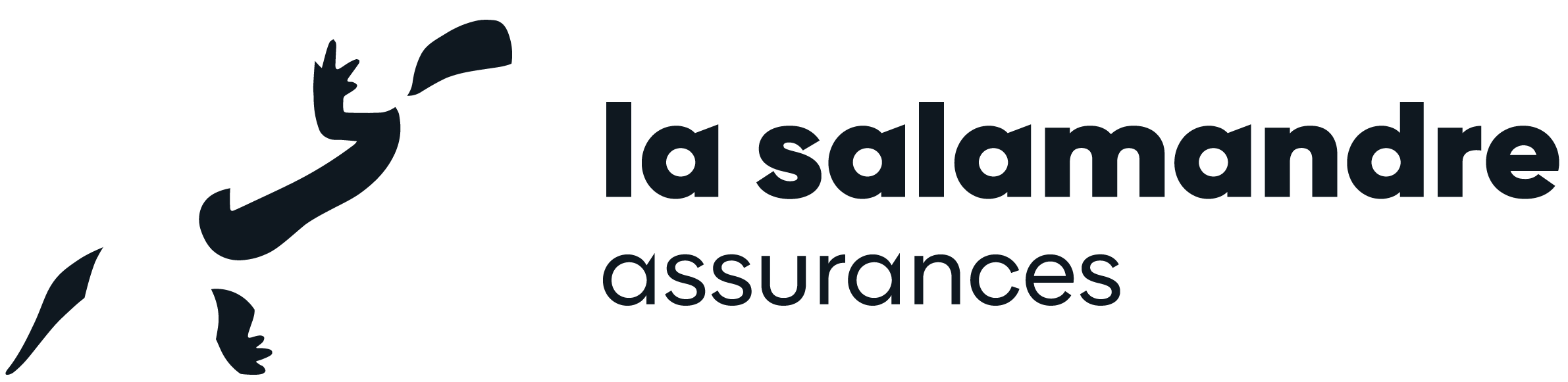 La Salamandre Assurances Logo Horizontal Blanc
